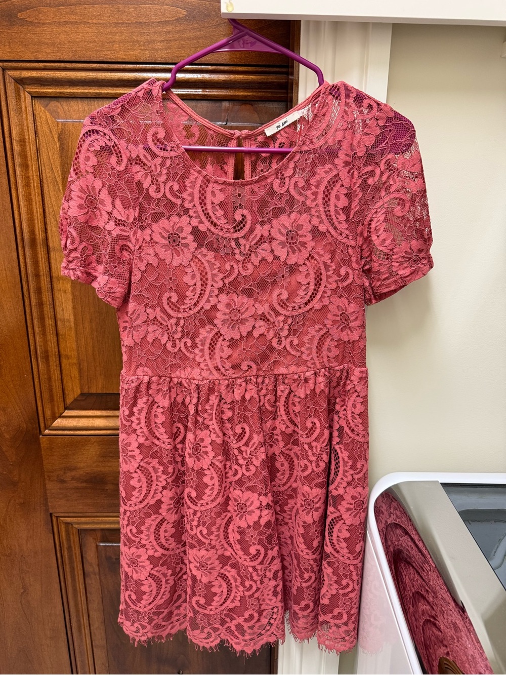 miami Rose Lace Short Sleeve Dress